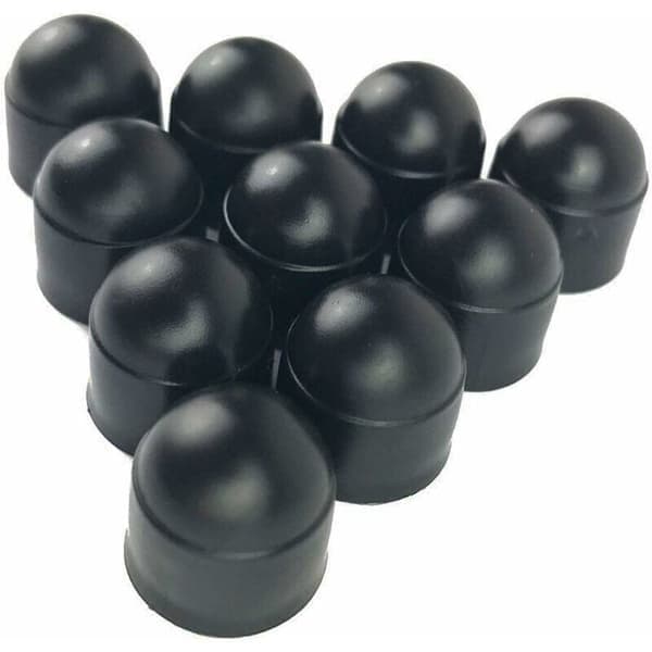 145 st plastbultskydd, täckmutter bouon mutter hexagonal svart hexagonal täckskruvskydd m4 m5 m6 m10 m12 m12