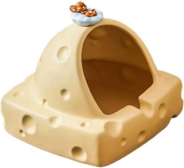 Luxury Ceramic Ashtray, Creative Ashtray, Fireproof, Windproof, Suitable for Home Use (Yellow, 13 * 13 * 15 cm)