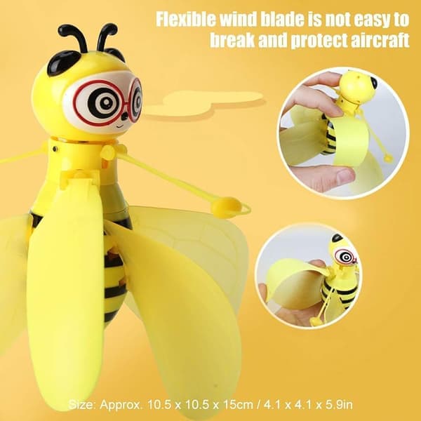 Flying Bee Toys for Beginners Intelligent Induction Automatic Shutdown Protection Cute Flying Dolls with Lights