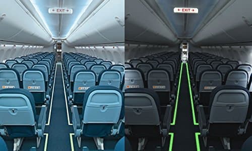 Glow in the Dark Tape - Bright Photoluminescent/Self-Luminous Emergency Exit Markers for Stairs, Walls, Steps, Exit Signs