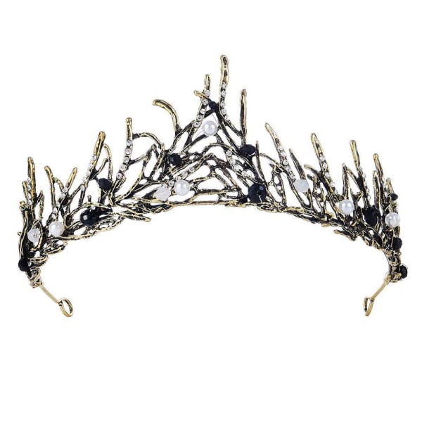 Vintage Crown Branch Crystal Rhinestone Headpiece för kvinnor Brud Prinsessan Födelsedag Bröllopsfest Halloween kostymfest