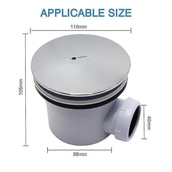Dusjavløp i plast - Dusjavløp 90 mm diameter hull ABS krom