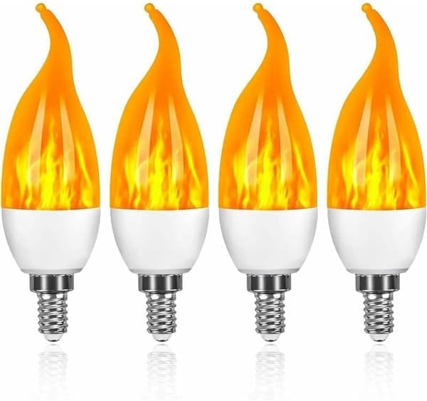 E14 LED liekkilamppu 3W 4 kpl Koristevalaistus