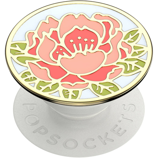 POPSOCKETS Enamel Blooming Peony Pink Avtagbart Grip med Ställfunktion Premium
