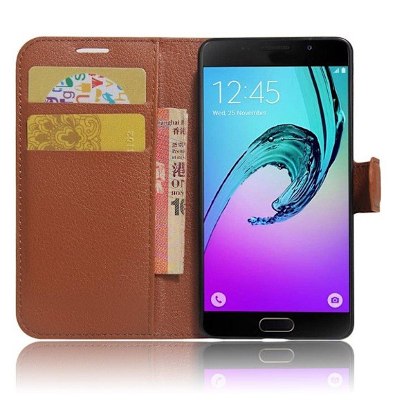 Samsung Galaxy A3 (2017) litchi läderfodral - Brun Brun