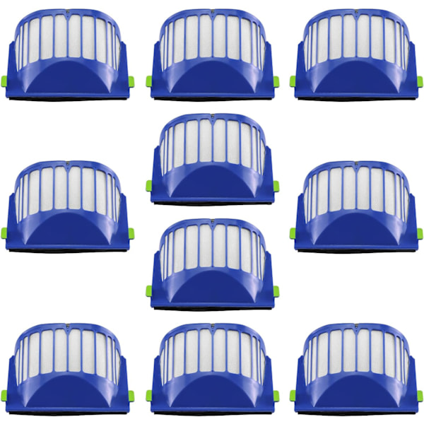 10-pack Roomba filterersättningsdelar Aero Vac filterkit för iRobot 500 & 600-serien 536 550 595 614 618 620 630 635 645 650 655 660 665 671 675