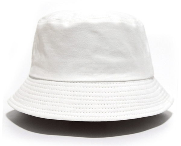 Sort fiskehat bøllehat hue hvid one size white
