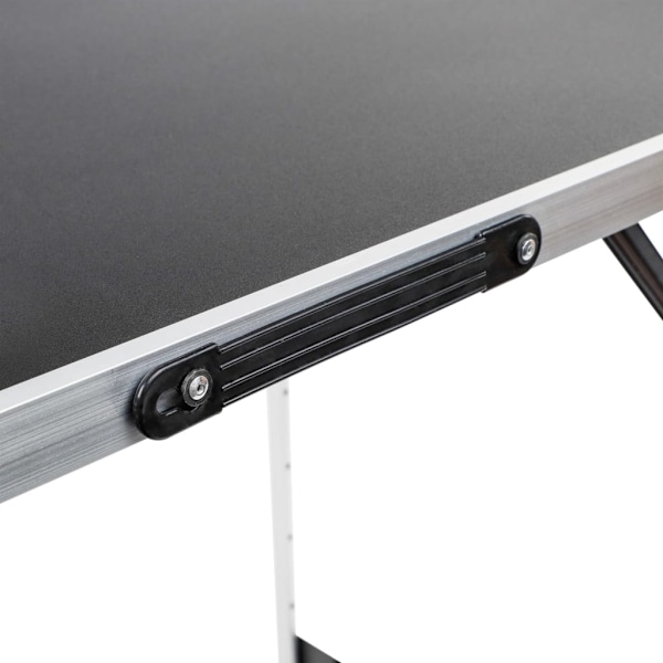 HI Hopfällbart bord 100x60x94 cm aluminium Svart