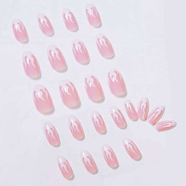 Nagelspetsar med nagellim, 1 st akrylnagelfulltäckande falsk nagelspets