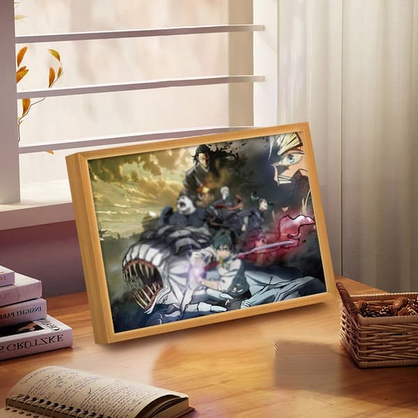 K-POP Demon Hunter Anime-inspired LED Light Box - Decorative Shadow Lamp for Bedroom and Gift