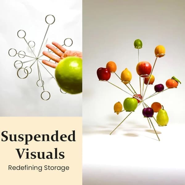 Exploded Fruit Bowl: Exploding Fruit Bowl Stand Fireworks on the Dinner Table Stainless Steel Aesthetic 360° Display Stand Creative Centerpiece