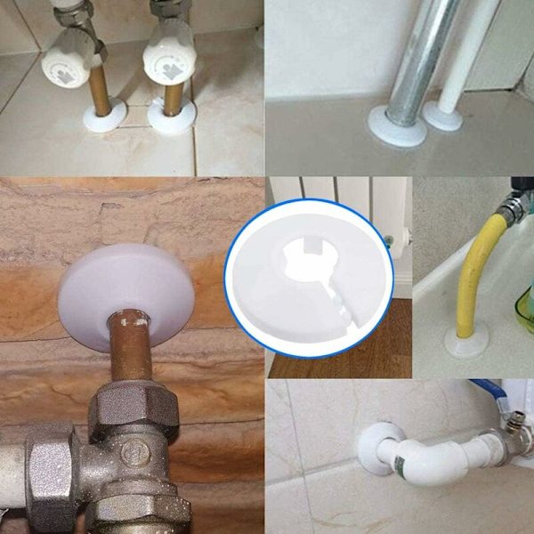 Radiator Rosett Rörskydd för Radiator Värme VVS Vägghålskydd Golv 16mm/20mm/25mm 24st(Vit),SEMAket