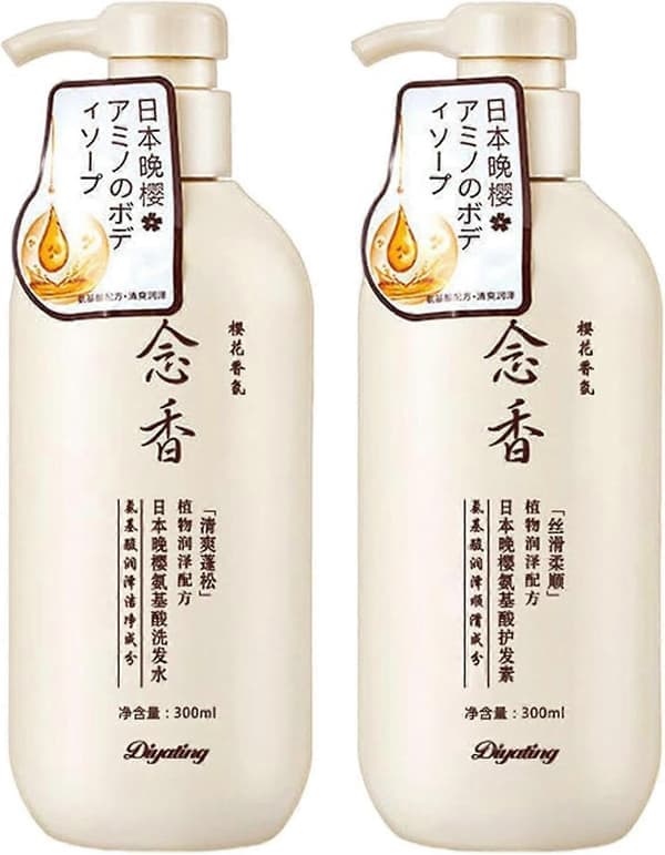 Hårplejesæt - Kirsebærblomst aminosyre shampoo