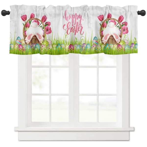 Perde Valance Easter Festival Curtain 54x18 inch Decorative Window Drape Home Decor in Multicolor