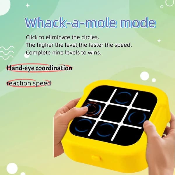 Uppladdningsbart elektroniskt tre i rad-spel, handhållet, 4 i 1