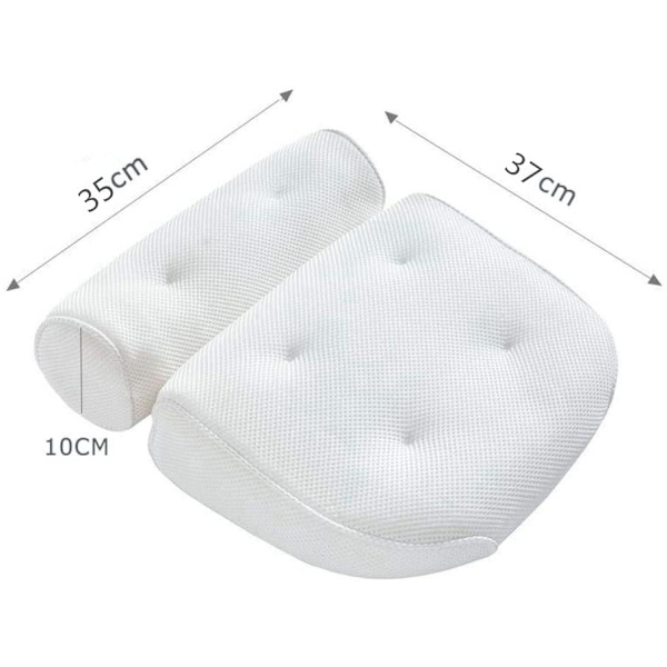 Idle Hippo badkudde huvud- och nackkudde  lyxig bad- och spakudde med 3D