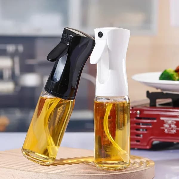 Sprayflaske til olie i glas 200ml Hvid hvid