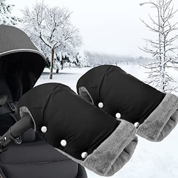 Stroller Gloves, Windproof and Waterproof Stroller Mittens for Baby, Soft Warm Protective Gloves for Strollers and Bikes
