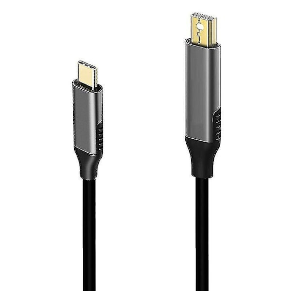 Usb C till Mini Displayport-kabel Usb Typ C 3 till Mini Dp-sladd 4k-adapterkabel
