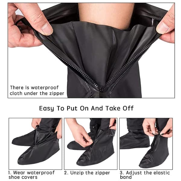 Waterproof Shoe Covers, Rainproof Shoe Covers, Reusable Non-Slip Shoe Covers S