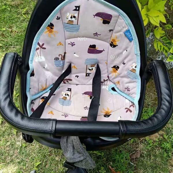 Stroller Handle Covers 2 Pcs Stroller Handle Grip Protector Removable Stroller Armrest Handle Leather Case