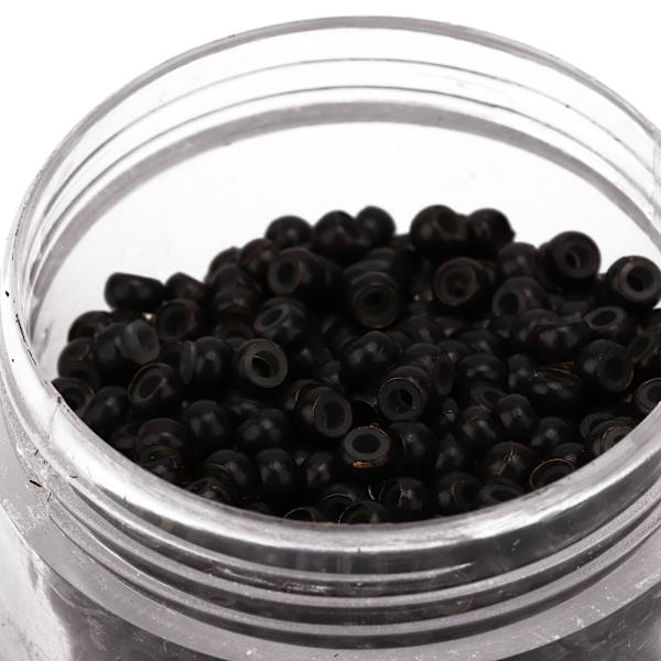 1000 st 3 mm x 2 mm silikonmikro-länkar ringar pärlor hårförlängningsverktyg mörkbrun