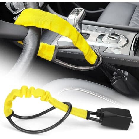 Adjustable Car Lock - Steel Cable and ABS - 3-Key Locking System - For Cars, Trucks, SUVs, Vans