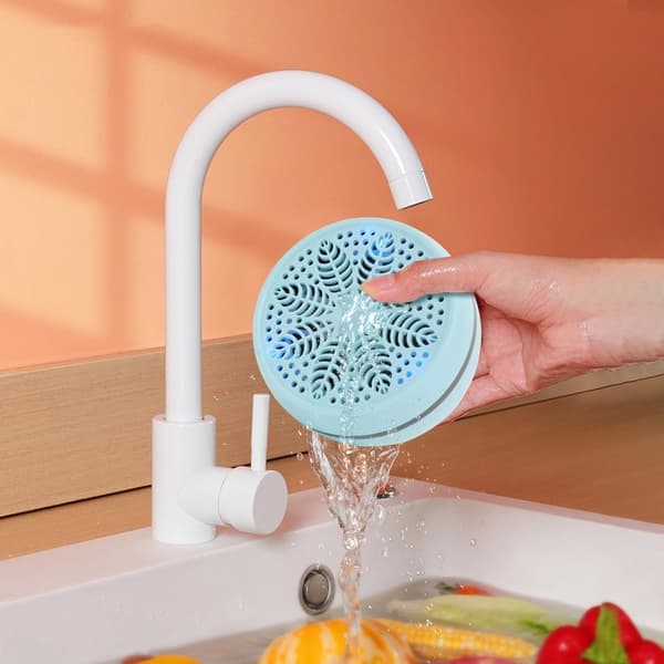 Portable Fruit Cleaning Machine - Mini Vegetable Washer with 3 Modes, 8 Liter Capacity, IPX7 Waterproof, Titanium Electrolysis (Sky Blue)