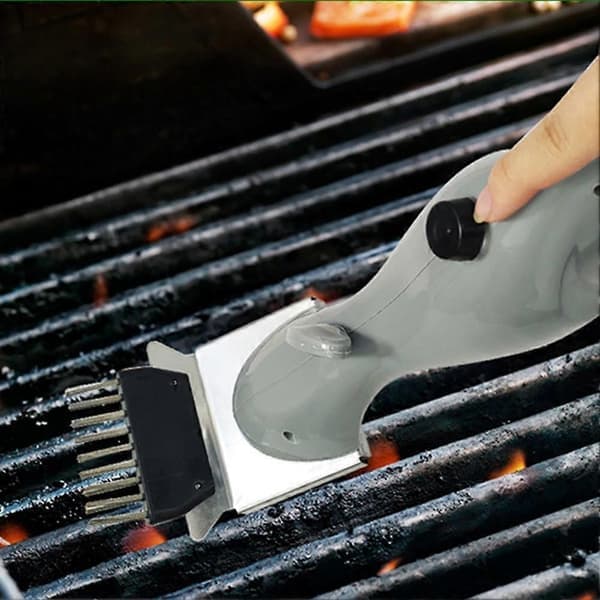 Dampgrillskraberbørste, rustfrit stål, til støbejerns- og keramiske grillriste