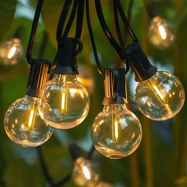G40 Lyskæde — Retro Udendørs Camping LED-lys — Terrassebelysning (20 Meter, 30 Lys) 20M