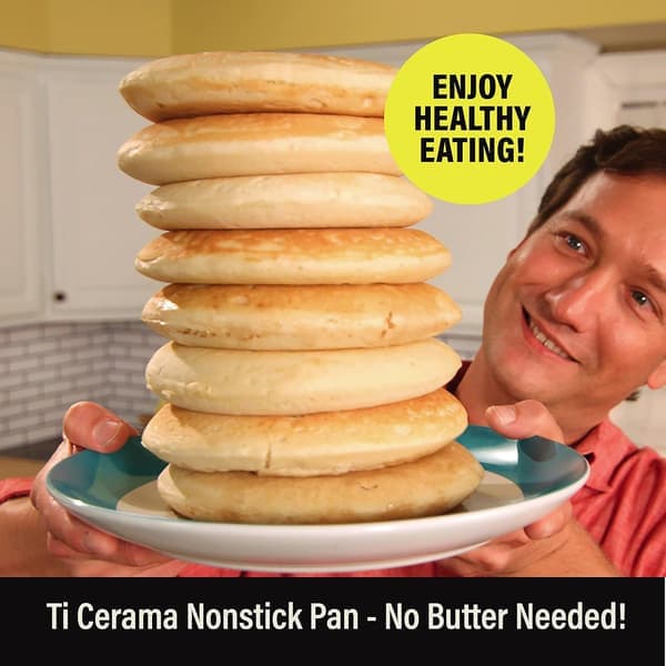 Double-Sided Frying Pan, the Perfect Pancake Maker – Ceramic Non-Stick Copper Easy Flip Pancake Griddle for Fluffy Pancakes, Omelet Maker