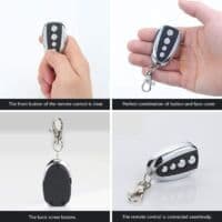Set of 2 Universal Garage Door and Gate Remote Controls (433.9 MHz) with Four Channels - Ideal Replacement