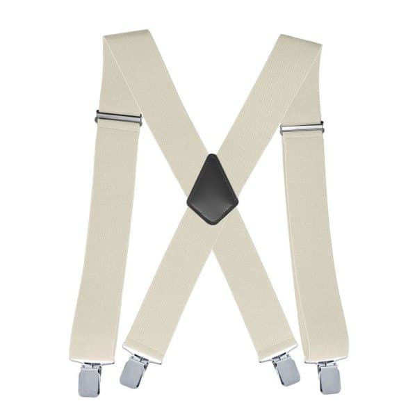Justerbare sorte seler til mænd Unisex bukser Elastisk hvid One Size Hvid One-Size white oen-size