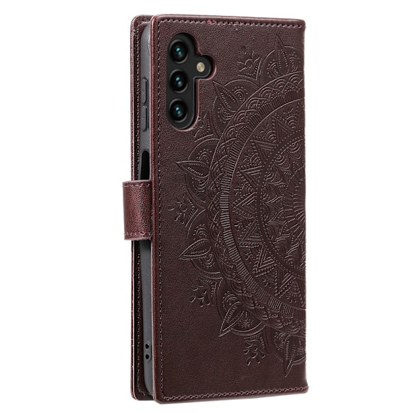 SKALO Samsung S24 Mandala Plånboksfodral - Brun Brun