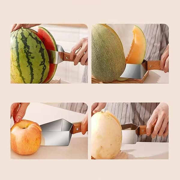 stk vannmelonkutter, vannmelonkutter i rustfritt stål, kutter i biter på 3 sekunder, vannmelonkutteverktøy, melonkjøkkenutstyr