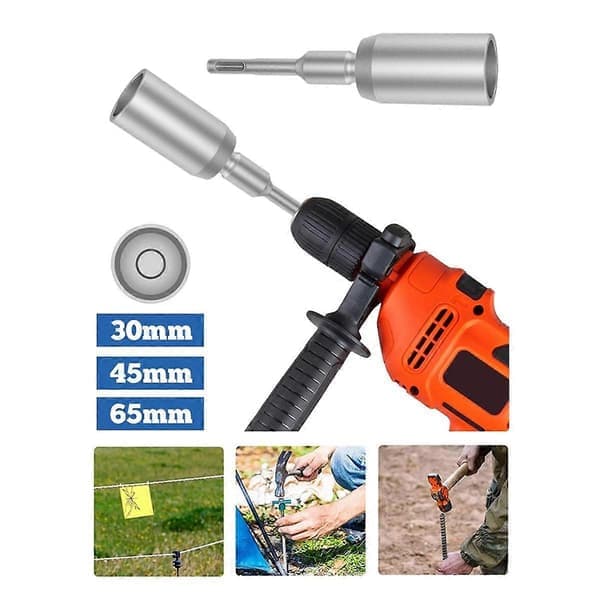 SDS Plus jordspyd driver kraftig jordspyd ståldriver kompatibel med borhammere, 20,2 mm