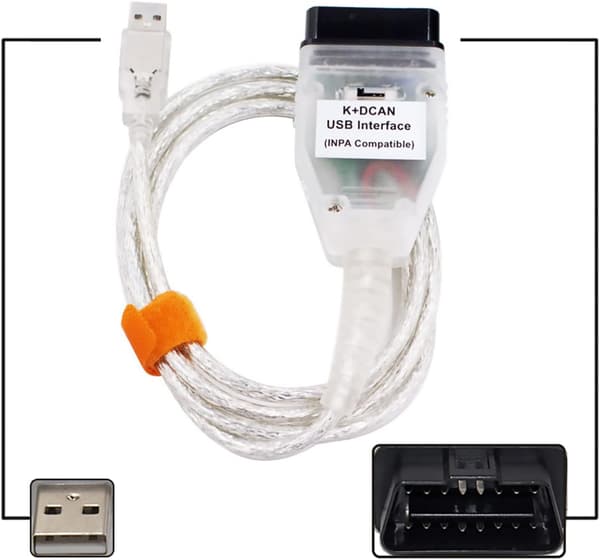INPA til BMW K+CAN (FT232RL) — BMW Programmerings- og Diagnostikkabel med Afbryder