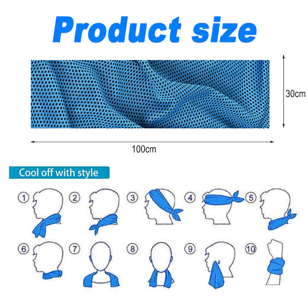4-pack kylhandduk fitnesshandduk kylhandduk för omedelbar kylning med 4 vattentäta påsar mikrofiber sport handduk för camping vandring yoga golf