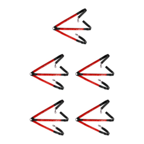 1/2/3/5 justerbar LED-hästbröstkrage mycket synlig Red 5PCS Red 5PCS