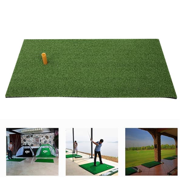 Golfslag-måtter Indendørs Udendørs Golfsving Træningsgræsmåtter med Gummi Golf Tee