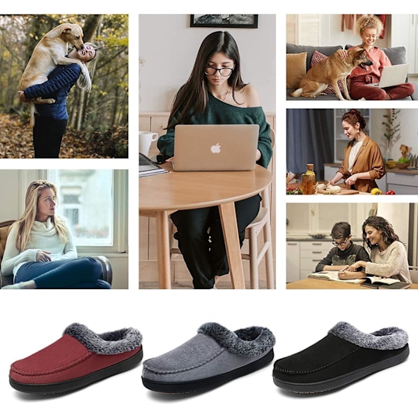 92 Inneskor / Innetofflor - Svarta storlek 36-43 (st 40) Black 40 Black 40