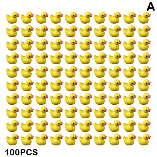 100/200 st Mini Gummiankor Miniatyr Harts Ankor Gula Små D 100 st Gula 100 st