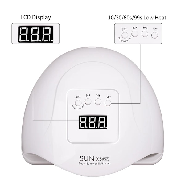 Nageltorklampa för Nagel UV Gellack SUNX5 PLUS SUNX5 PLUS SUNX5 PLUS EU