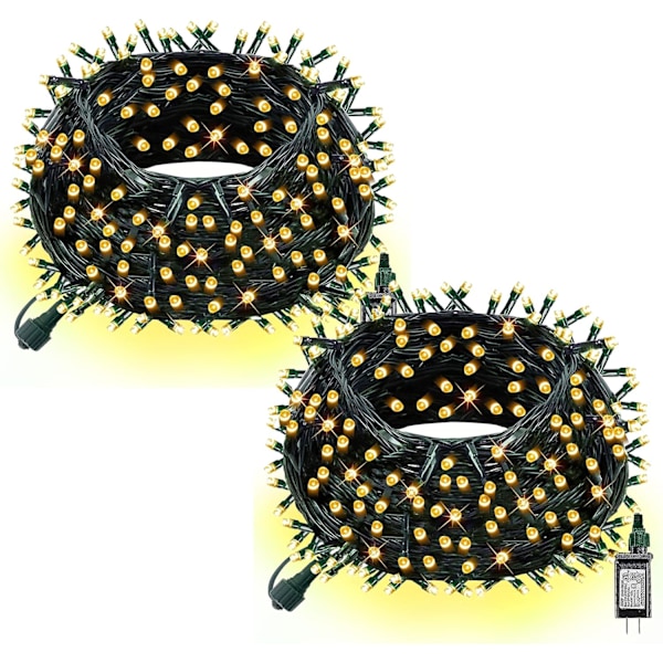 Ljusstrimma med 200 LED-lampor, 20 meter lång, för julbelysning Warm White 400 LED Warm White 400 LED