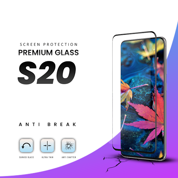 Samsung Galaxy S20 - Härdat Glas 9H-Super Kvalitet 3D Skärmskydd