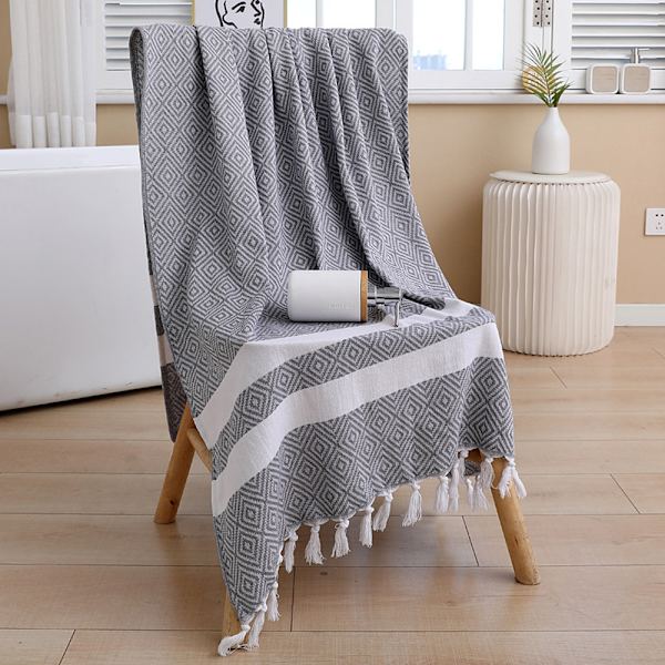 Strandhandduk, Överdimensionerad 100*180cm Badlakan, Snabbtorkande, Sandfri Badhandduk, Lätt