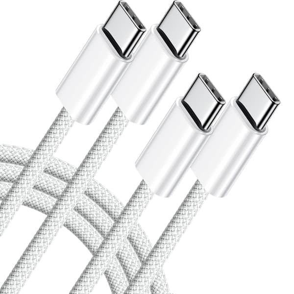 2-pack 3FT USB C till USB C-kabel - Certifierad snabbladdningskabel kompatibel med iPhone 15 Pro Max, Samsung S23, iPad Pro, MacBook Air