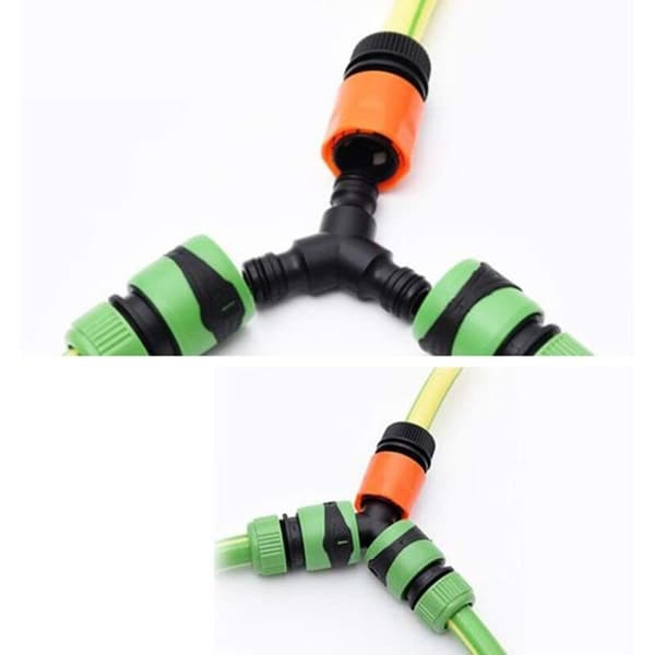 Plastic Coupling for Hose Splitter (3-Way) Y-Male Connector for Garden Hose Y-Connector 2-Pack