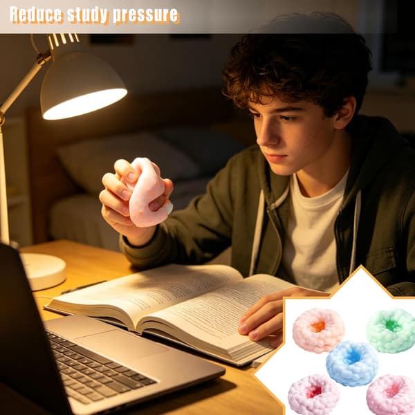 Blød stressbold, perle-stressbold, ASMR milkshake klemmelegetøj, fingerbold (blå) til voksne og børn til at lindre angst.