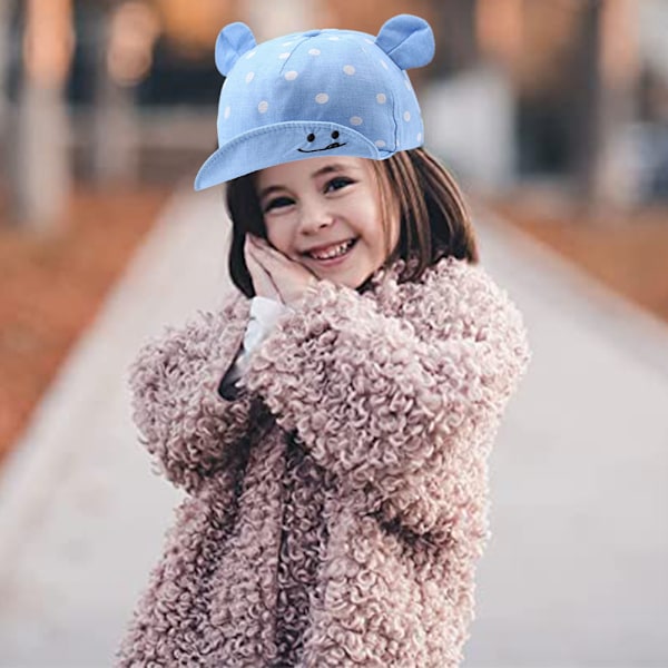 Solhatt för babypojke flicka, mjuk bomullhatt för babybarn, barn basebollkepsar för liten pojke flicka gul